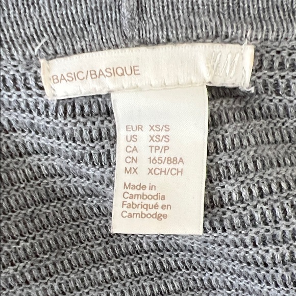 H&M Gray Ribbed Open-Front Cardigan - Picture 2 of 5